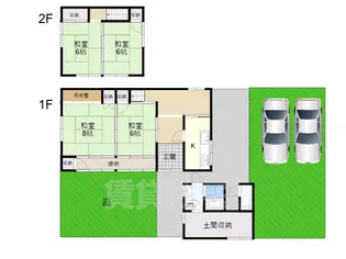京都府相楽郡南山城村大字北大河原小字ウワノ【一戸建】の間取り