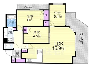 パラドール御所西グランデ【2階】の間取り