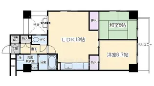 サンロータス池治【4階】の間取り