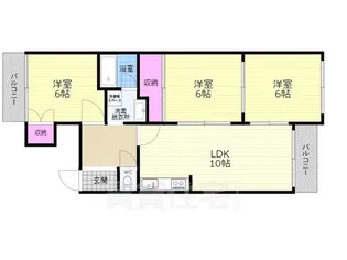 スカイロードとのしろ【2階】の間取り