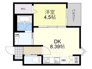 ステラキャットハート【2階】の間取り