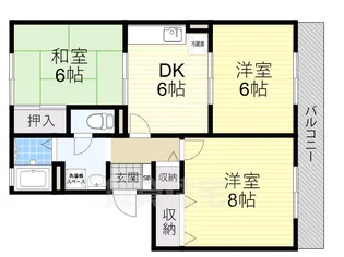 大阪府堺市北区長曽根町【アパート】の間取り