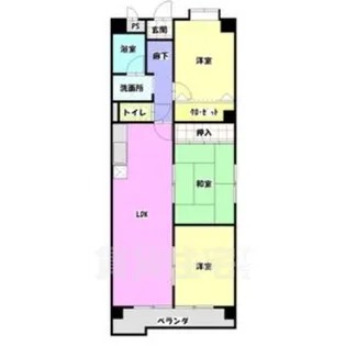 ヒルトンブルー【2階】の間取り