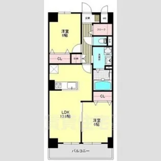 コンフォータブル【4階】の間取り