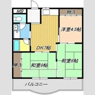 ハイツ幹【1階】の間取り
