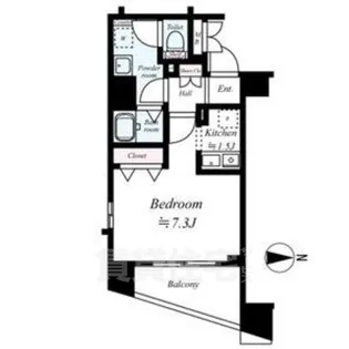 ライジングコート京都西院フロンティア【2階】の間取り