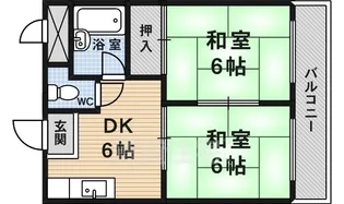 パレス稲荷【2階】の間取り