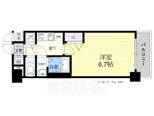 大阪府大阪市淀川区三国本町3丁目【マンション】の間取り
