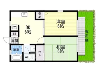 メゾンクローバー【1階】の間取り