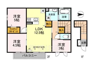 メゾン ド フルール2【2階】の間取り