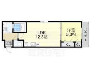 大阪府堺市堺区出島町1丁【アパート】の間取り