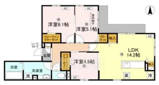 クラシスト南塚口【1階】の間取り