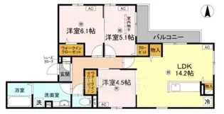 クラシスト南塚口【2階】の間取り