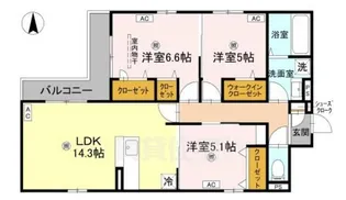 クラシスト南塚口【2階】の間取り