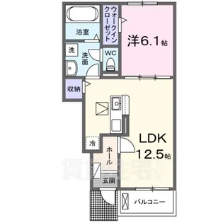 フラワープラス【1階】の間取り