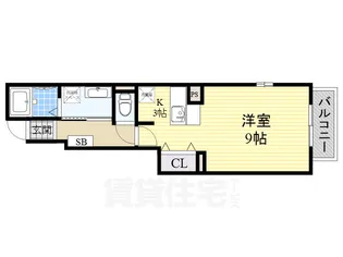 カーサエスパシオ【1階】の間取り