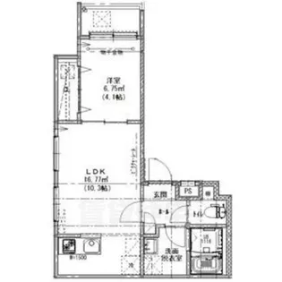 Cherim築地口Luna【3階】の間取り