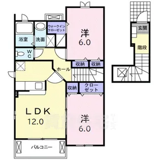 メゾンウエスト【2階】の間取り