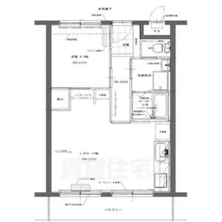 山科市営住宅1棟【2階】の間取り