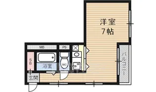 クリーンリビング四条大宮【9階】の間取り