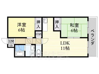 メゾンノール加島【5階】の間取り