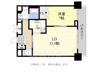 ベルファース尼崎【10階】の間取り