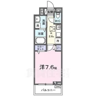 オーサム ヴィレッジ 京都桂【2階】の間取り