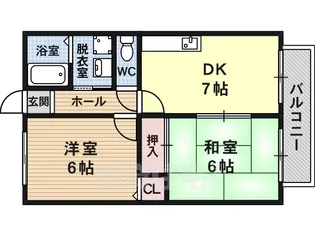 モアクレスト津村3【2階】の間取り