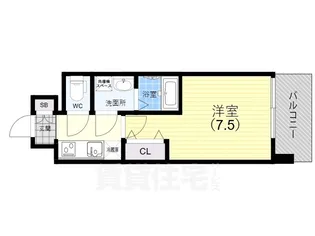 レジュールアッシュ神戸湊川公園【4階】の間取り