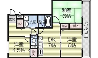 ルミエールマゴジ4【307号室】の間取り