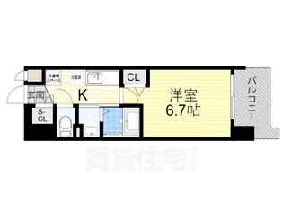 ラグゼ三国駅前【10階】の間取り