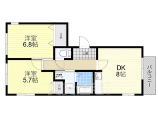 グローリー桂【3階】の間取り