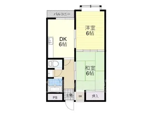 大阪府東大阪市渋川町3丁目【マンション】の間取り