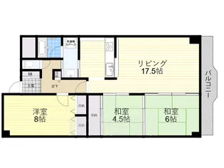 白川高層住宅3号棟【5階】の間取り