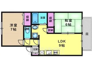 ハイカムール塔南【B102号室】の間取り