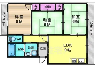 ハイツ中村2【1階】の間取り