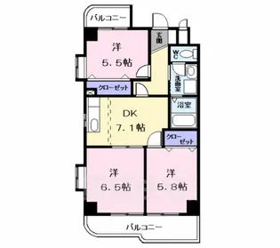 ネクステージあらこ【6階】の間取り