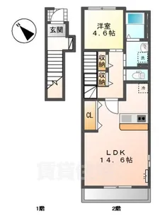 エイム・ラ・ボワ【2階】の間取り