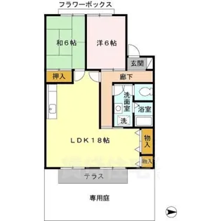 リバーシャトルC【1階】の間取り