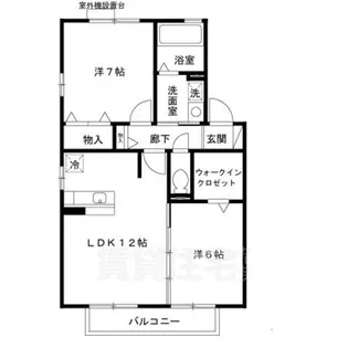 リビングタウン学研都市 A棟【2階】の間取り