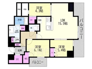 パラドール御所西グランデ【4階】の間取り