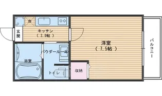 フラッティ堀川高辻【1階】の間取り