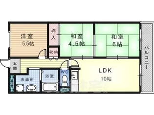 大阪府堺市南区土佐屋台【マンション】の間取り