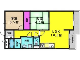 HDX京都桂川【3階】の間取り