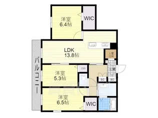 ファイブヒルズ欅【2-211号室】の間取り