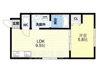 駅前つばきハイツ【3階】の間取り