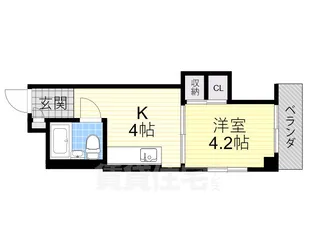 ビューハイム西村【1階】の間取り