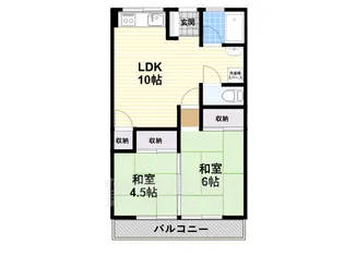 奈良県桜井市大字三輪【マンション】の間取り