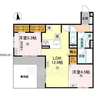 クレスト平野南【1階】の間取り