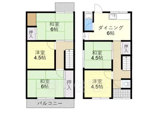 大阪府羽曳野市野【一戸建】の間取り